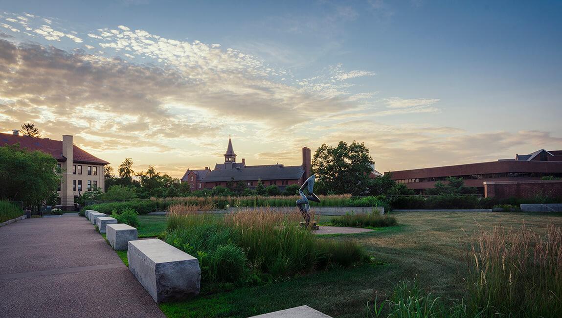 campus sunset