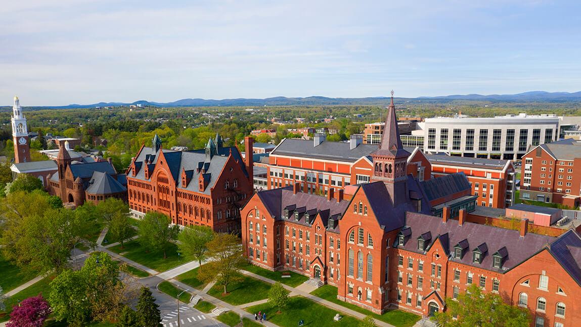 campus and mountains