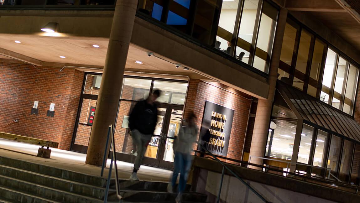 howe library at night