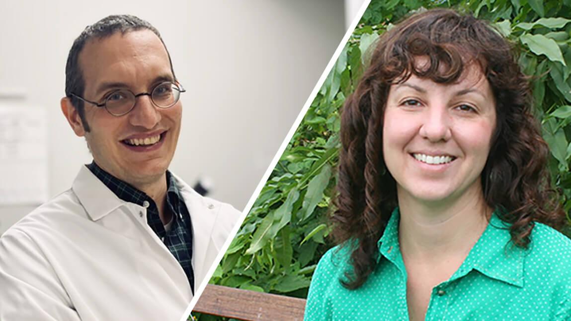 UVM faculty members Dr. Matthew Scarborough (CEMS) and Dr. Mindy Morales-Williams (RSENR)