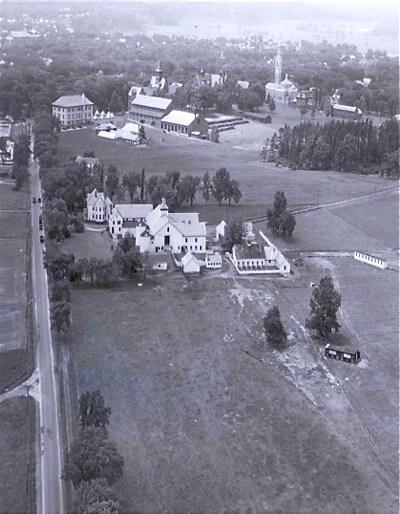 A view of the former UVM Farms when they were located on campus on Main Street. 
