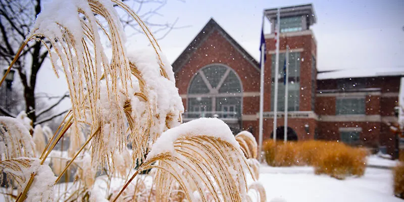 Davis Center in winter