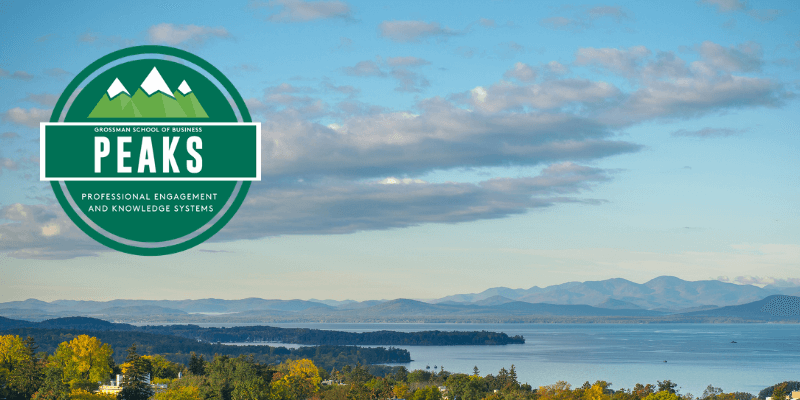 Grossman School of Business, University of Vermont, UVM, PEAKS