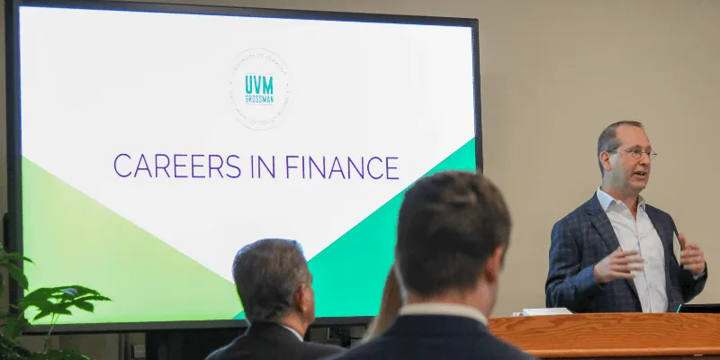 Jamie Flicker During The 2019 Careers in Finance Panel