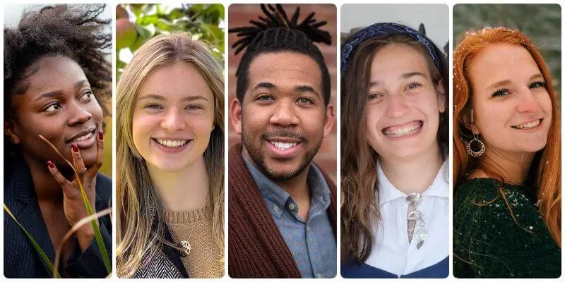 CESS graduates Ama Sika, Megan Faber, JAKE Small, Talia Knutsen, and Rachel Seaver