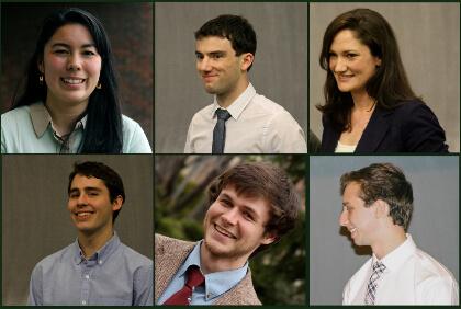Six of the students who earned top UVM &amp; CALS awards