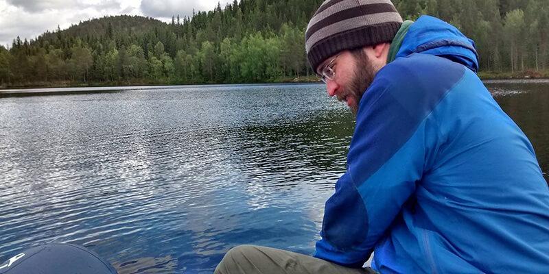 David Seekell on lake in Sweden