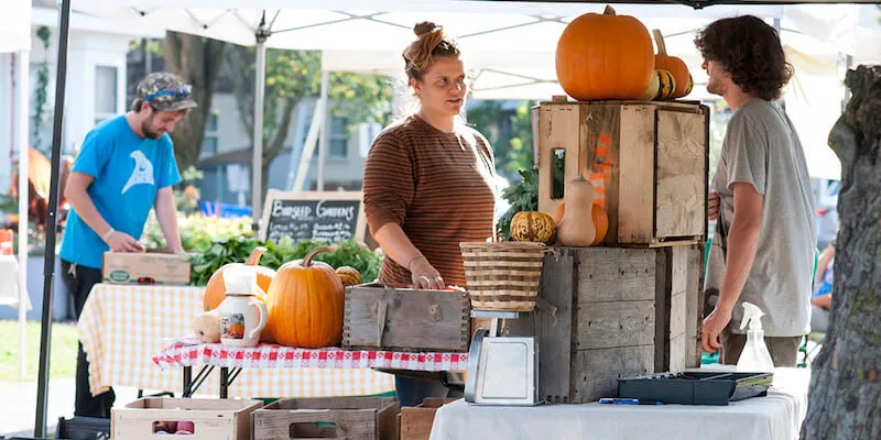 farmer's market booth