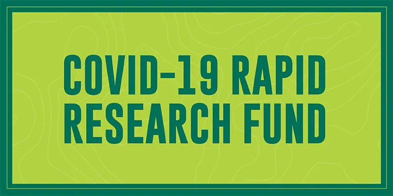 Gund Institute at UVM's new Covid-19 Rapid Research Fund promotional graphic