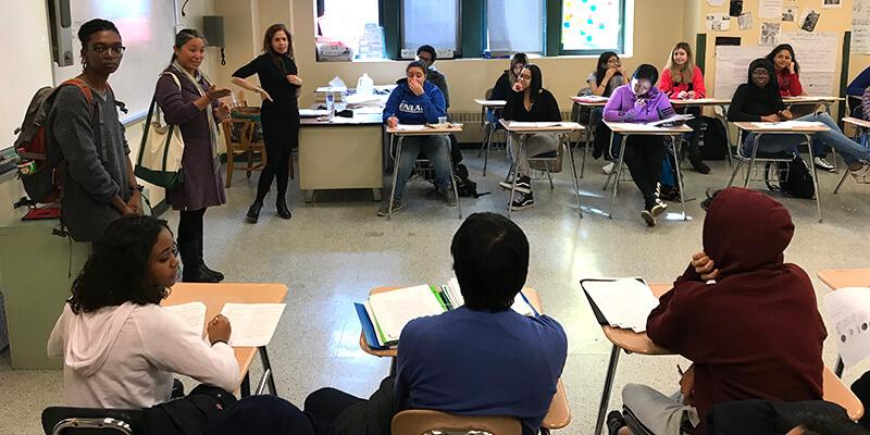 Students in classroom at High School for Environmental Studies