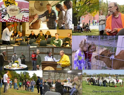 collage of many homecoming photos
