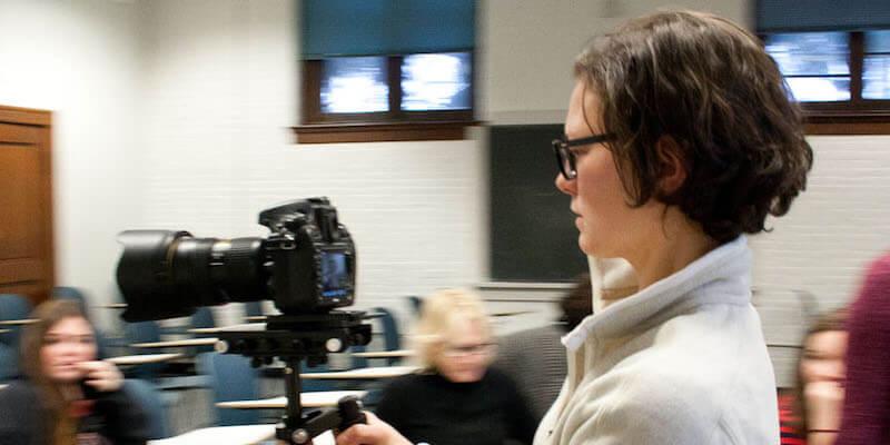 girl with digital camera