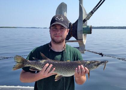 Ryan Cross conducts fisheries research on Lake Champlain.