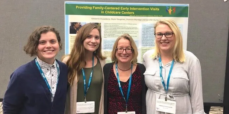 From left to right: Skylar Haugenes, Shannon Mandigo, Dr. Jennifer Hurley, and Kimberly Dusseldorp.