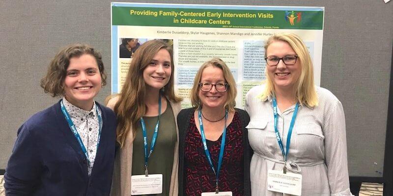 From left to right: Skylar Haugenes, Shannon Mandigo, Dr. Jennifer Hurley, and Kimberly Dusseldorp.