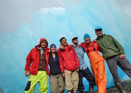 Multicultural Scholar Jon Liang (3rd from left) in Alaska with the Wild Rockies Field Institute