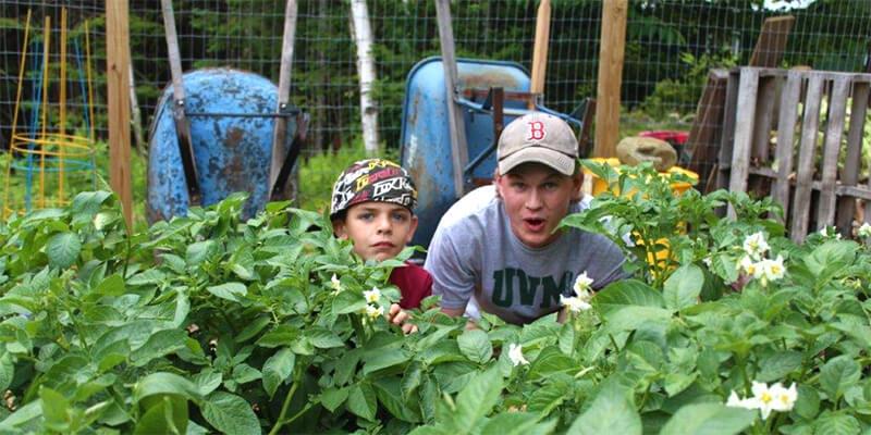 Josh Lagerquist and young camper