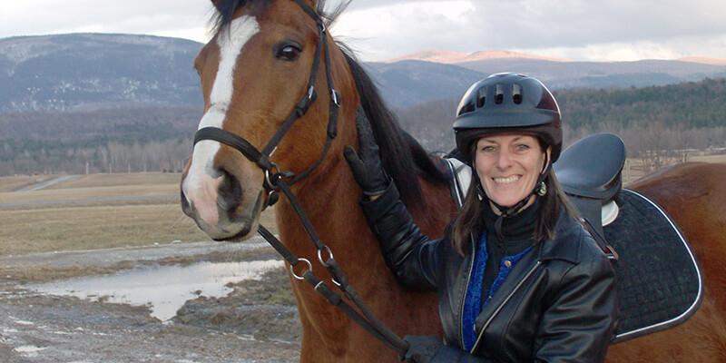 Kathleen Wells and her horse