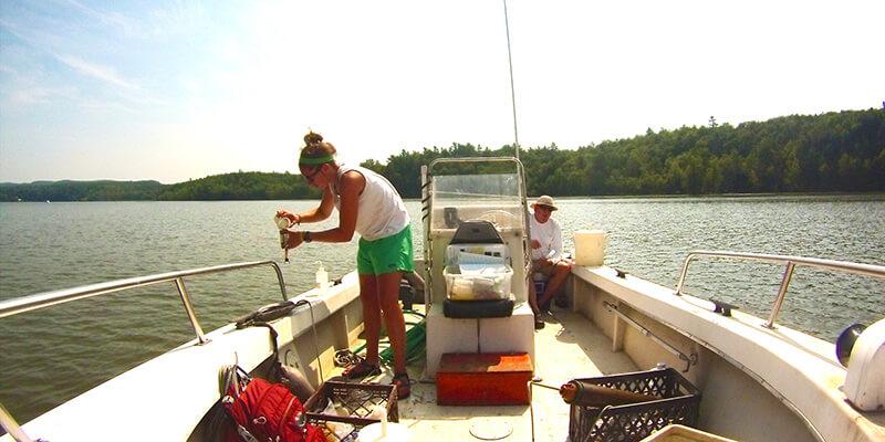 Kelsey Colbert on boat