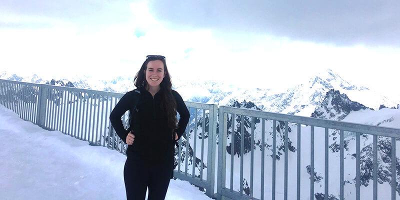 Kristen Switzer in the Swiss Alps