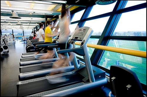 runners on treadmills