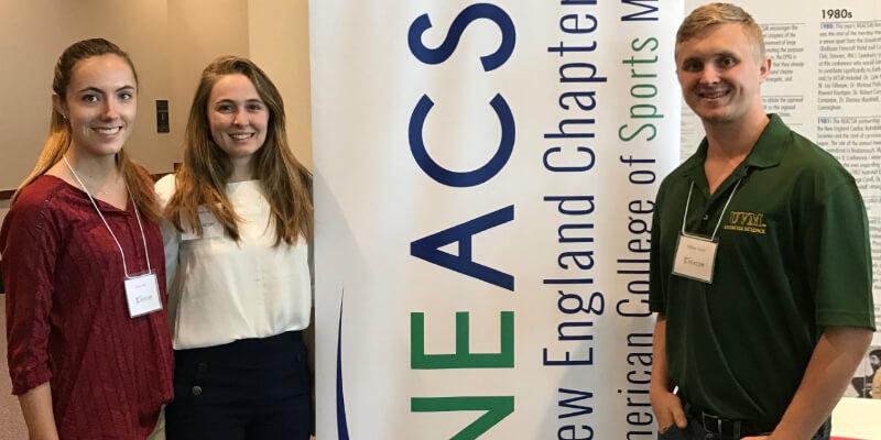Exercise and Movement Science students Lucy Merriam '17, Emily Park '16, and William Traver '17 attended the Fall 2016 New England Chapter of the American College of Sports Medicine conference