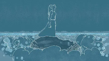 Image: Glynnis Fawkes, Roaring Ocean. Ink on paper, photoshop color. Courtesy of the artist.
