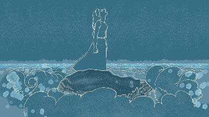Image: Glynnis Fawkes, Roaring Ocean. Ink on paper, photoshop color. Courtesy of the artist.
