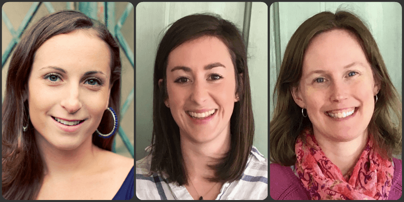 Lindsey Cox, Emily Gilmore and Abbie Bowker