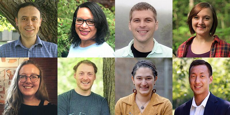 Head shots of 8 new faculty and staff