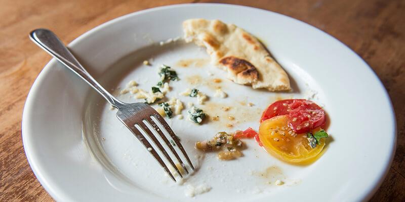 Plate of Unfinished Food