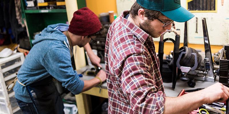 Bike recycle Vermont's Workshop