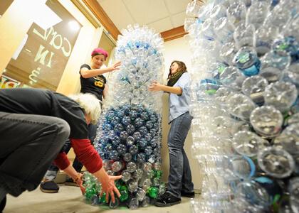 bottle sculpture