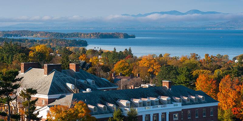 Campus and Lake Champlain