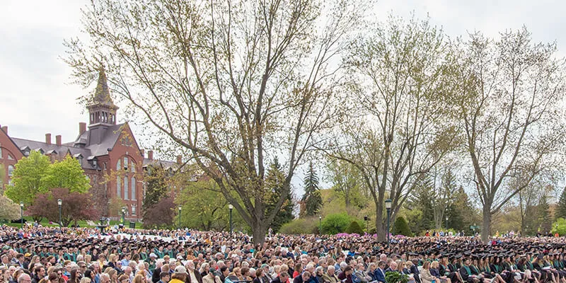 Crowd at University of Vermont Commencement