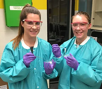 biomedical engineering students in lab