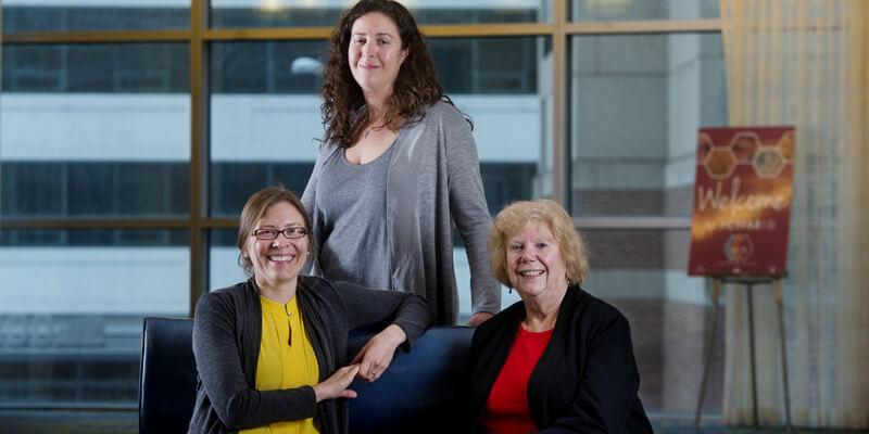 Stephanie Albaugh, PROSPER coordinator; Sarah Kleinman, director, 4-H programs and principal investigator on the grant; and Ellen Rowe, Community and Leadership Development Specialist