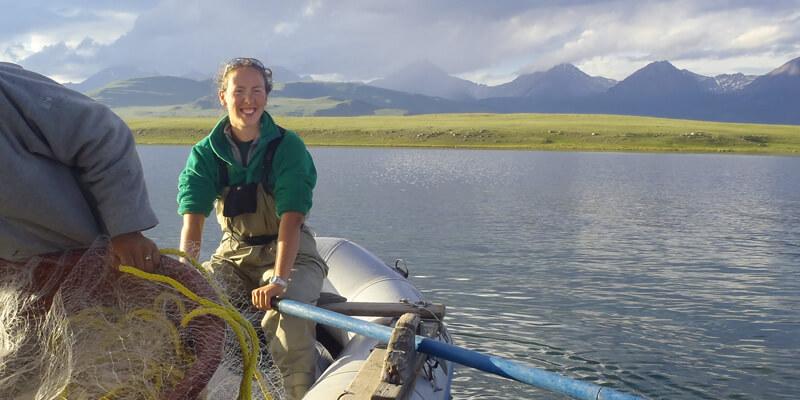 Frances Iannucci conducting research in Mongolia