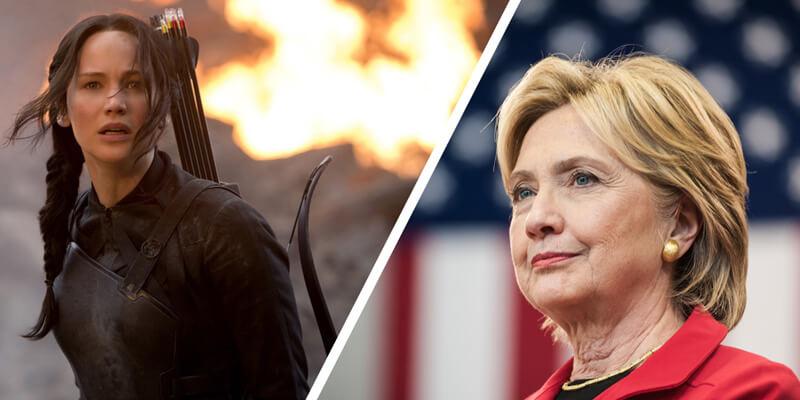 Katniss from Hunger Games and Hillary Clinton