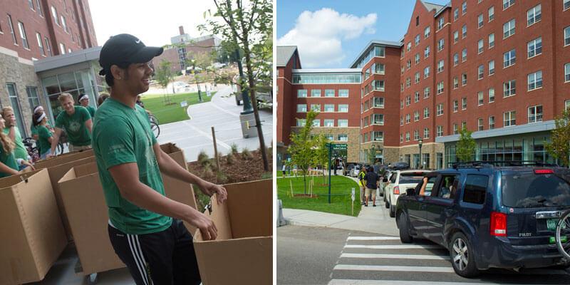 Move-in day at the Central Campus Residence Hall