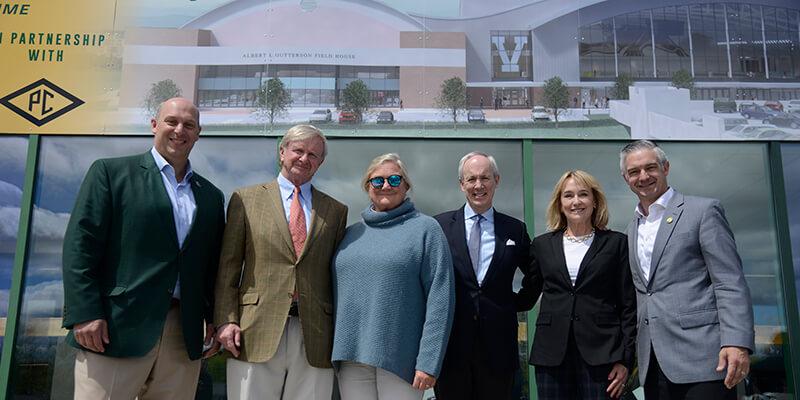 The Davises at groundbreaking for Multi-Purpose Center