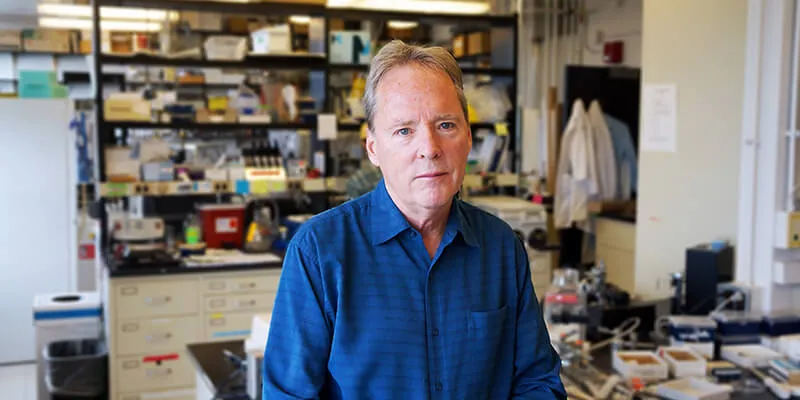 UVM's Mark Nelson in his lab