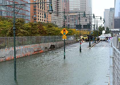 flooded New York street