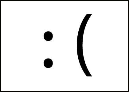 sad emoticon