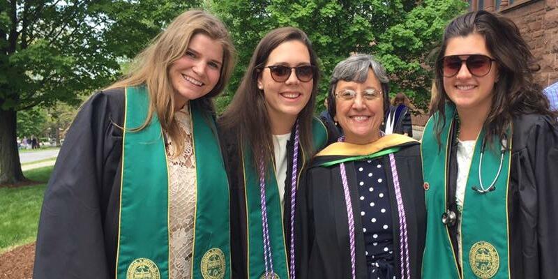 Nursing students at graduation in 2016