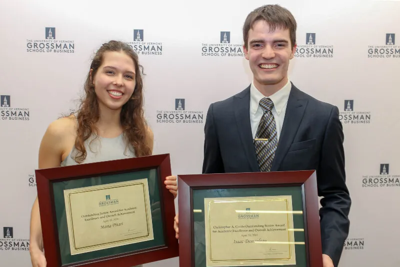 Maria Pitari and Isaac Desranleau, Honors Day 2019