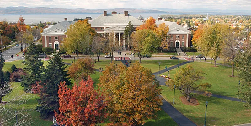 Waterman and UVM Green in fall