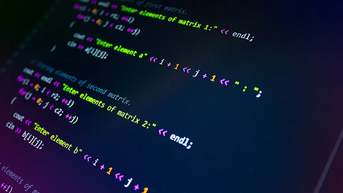 computer code on a screen