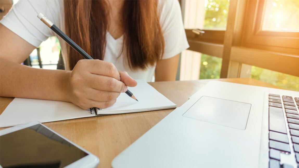 Girl at desk