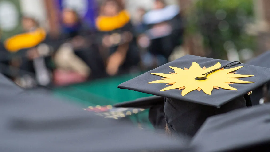 Photo of graduation caps